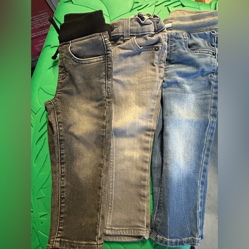 Kids Stretch Denim Jeans - Gray, Light Gray, Blue